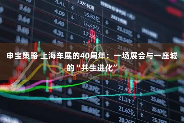 申宝策略 上海车展的40周年：一场展会与一座城的“共生进化”