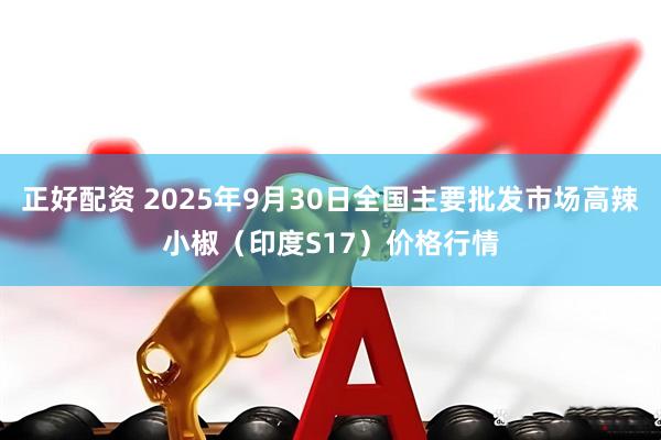 正好配资 2025年9月30日全国主要批发市场高辣小椒（印度S17）价格行情